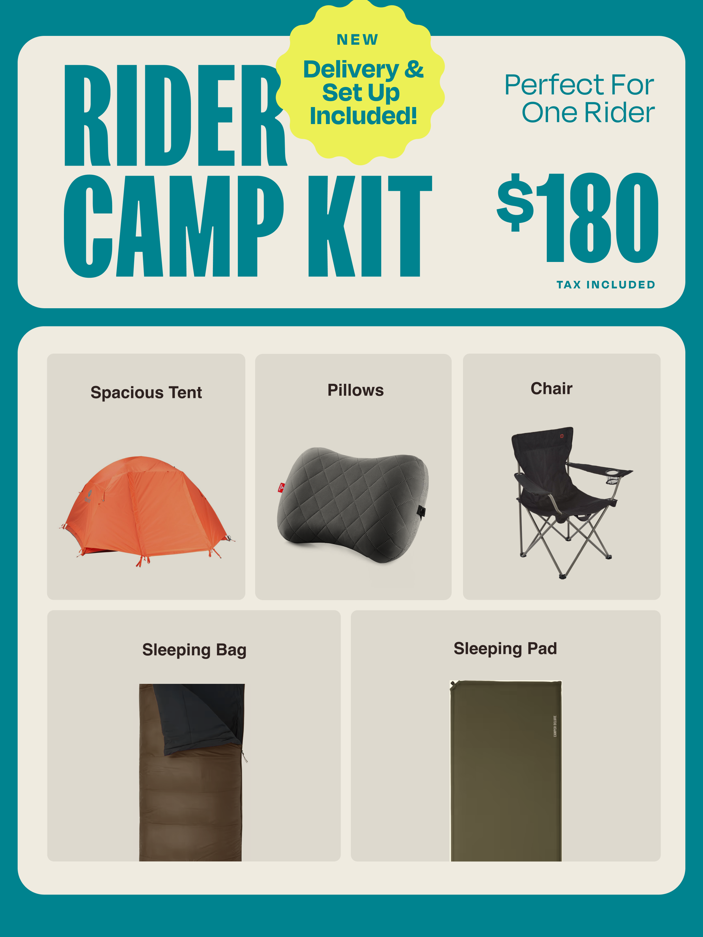 Backroads Ramble Event Camp Kits